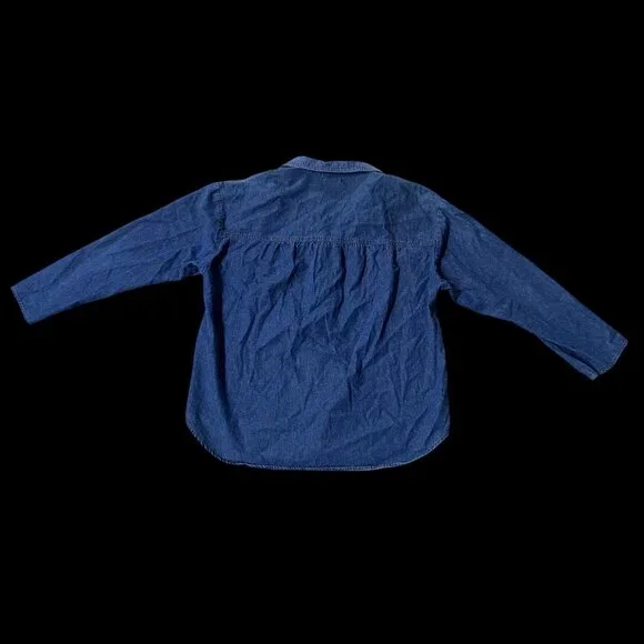Vintage Denim Shirt Womens Size 14 GW Graff USA Button Up Retro 1990s Blue - Picture 3 of 9